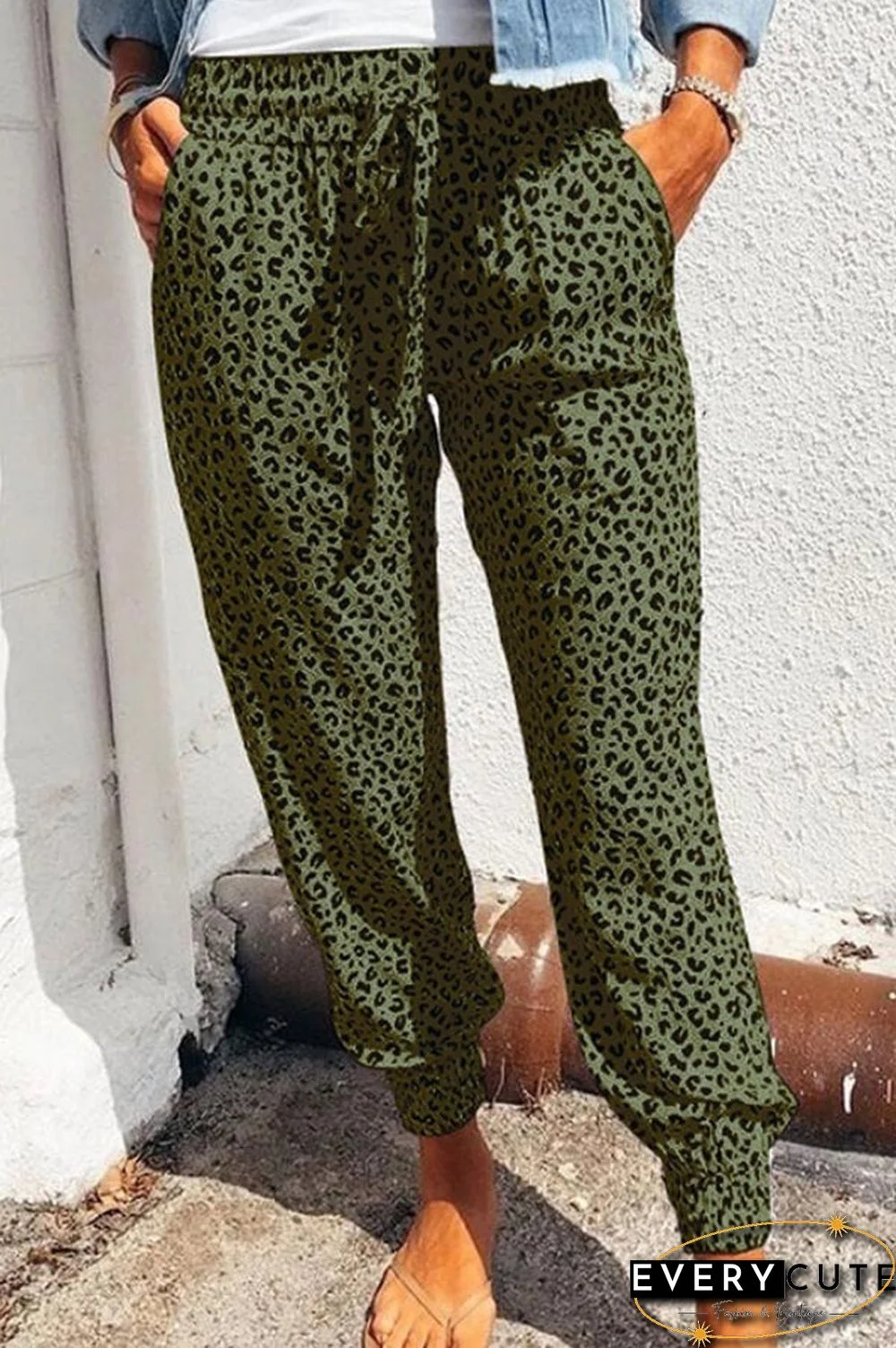 Casual Regular Print Loose Trousers