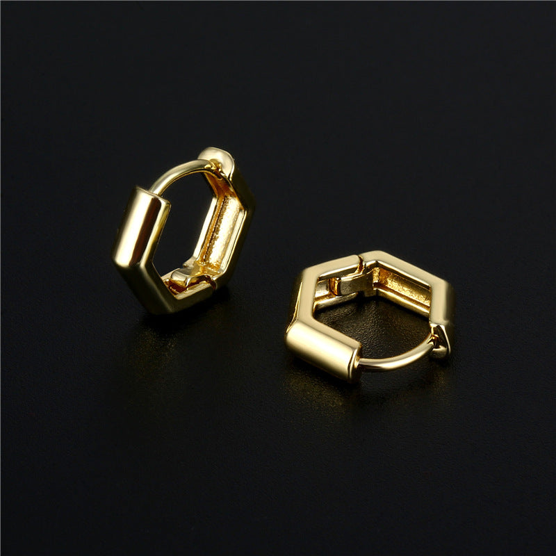 Women Minimalist Geometric Copper Electroplating Earrings