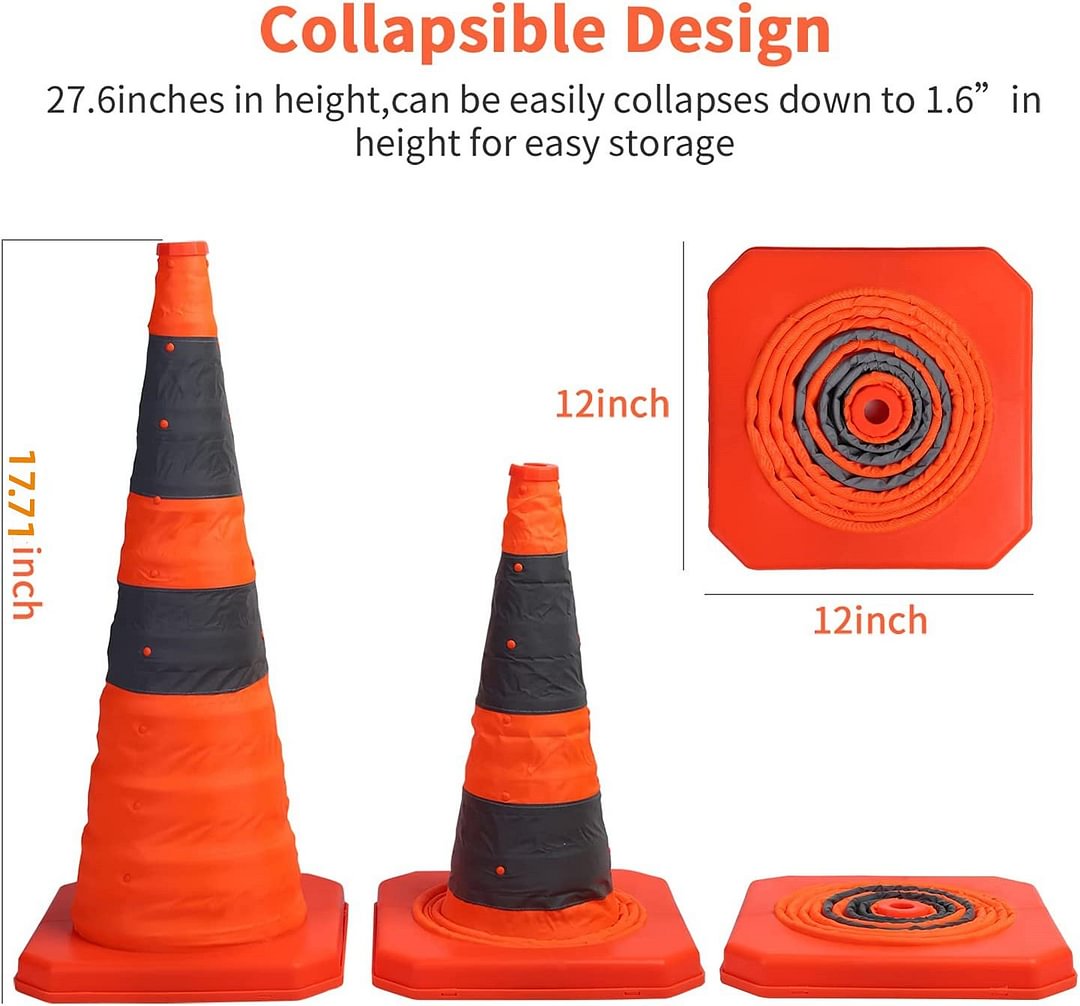 Everything for the safety of yourself and your family🔥🔥LED collapsible traffic cone