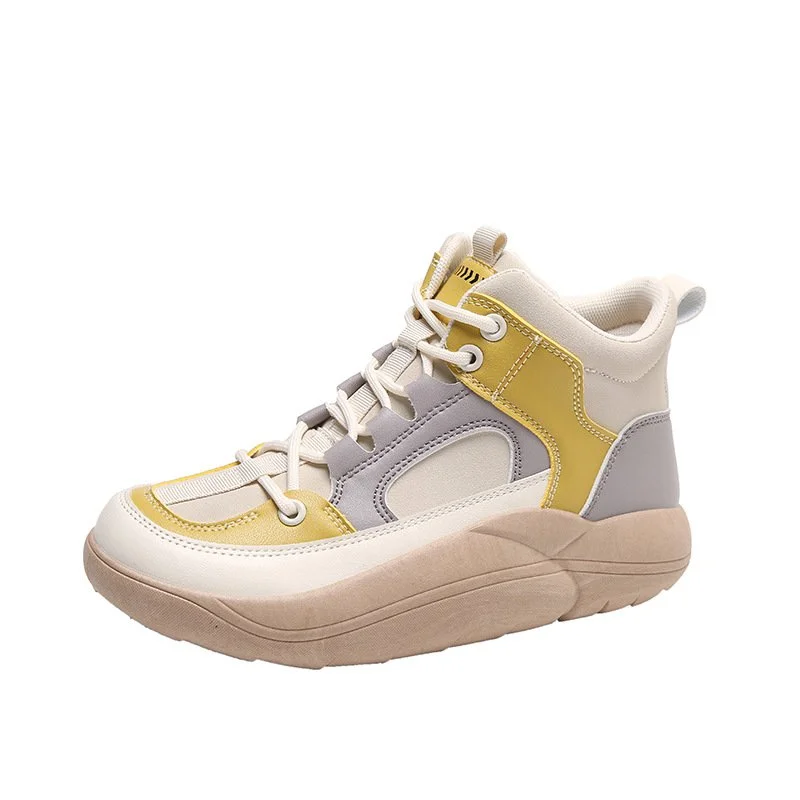 Female high top thick bottom casual retro boots