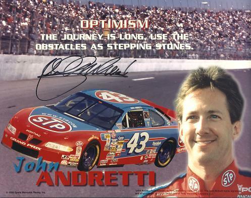 John Andretti Signed - Autographed Auto Racing 8x10 inch Photo Poster painting - Died 2020