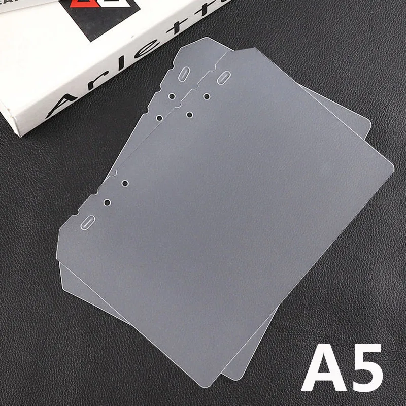 2PCS/Set A5/A6/A7 Plastic Loose-leaf Index Divider Separator 6 Holes Spiral Notebook Planner Organizer Accessories Stationery
