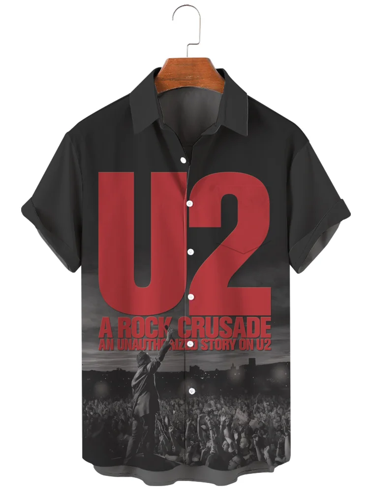 Teecade Teecade U2 Band Art Print Shirt