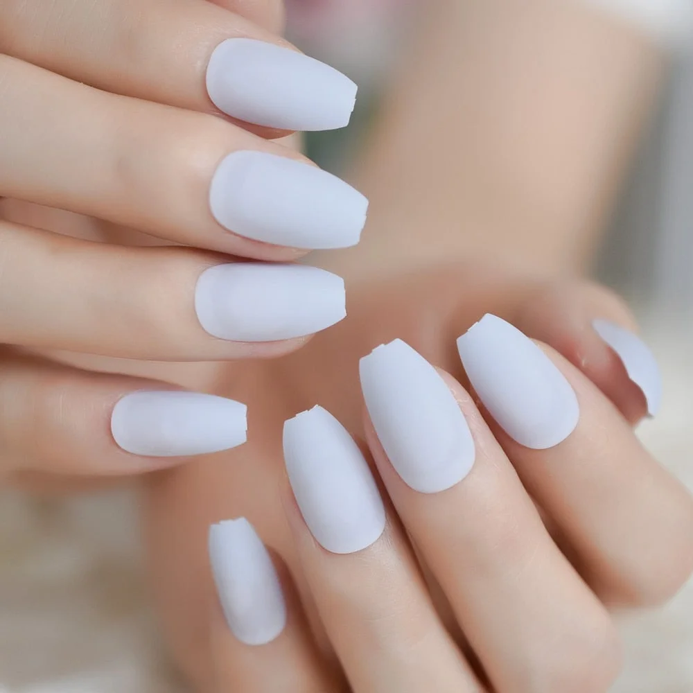 Rose Gold 24 Full Cover False Nails Gorgeous Glitter Ballerina Acrylic Nail Tips 12 sizes Full Coverage DIY Tips with Adhesive-Nail Inspo