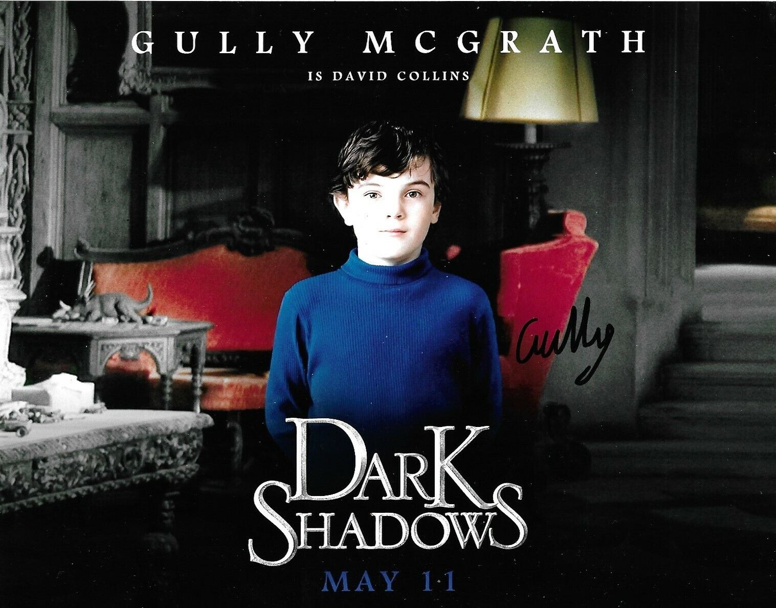 Gully McGrath Signed Dark Shadows 10x8 Photo Poster painting AFTAL