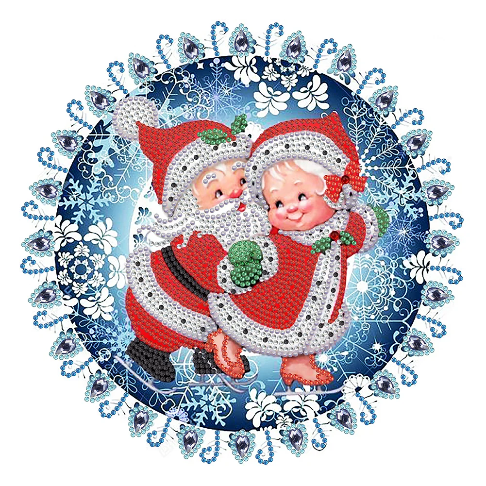 Special-shaped Crystal Rhinestone Diamond Painting - Christmas Wreath(30*30cm)