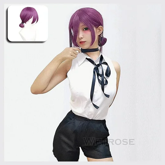 [Wetrose] In Stock Reze Cosplay Costume Chainsaw Man Bomb Devil Lady Girl Full Set Wig Halloween Xmas