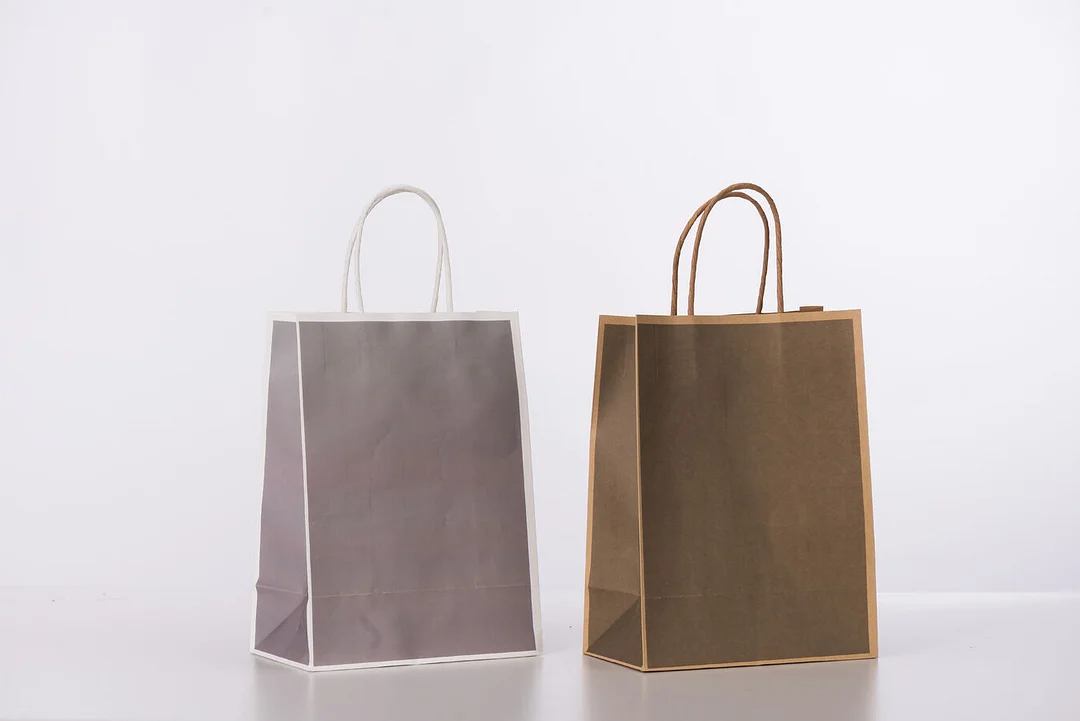 Light Grey Paper Bags With Logo