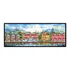 Victoria Wharf-Full Embroidery 3 Strands 11CT Stamped Cross Stitch-100*37CM-Large Size
