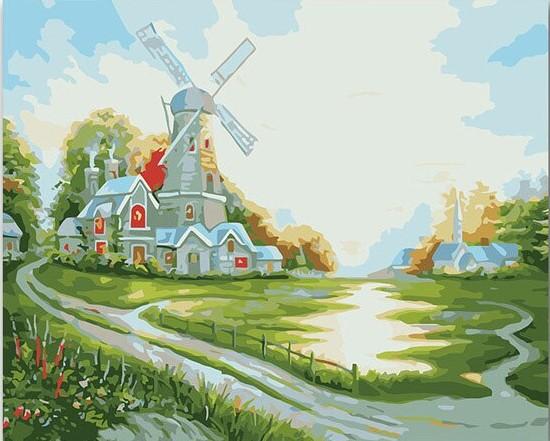 

Windmill House – Paint By Numbers - 40*50CM, 501 Original