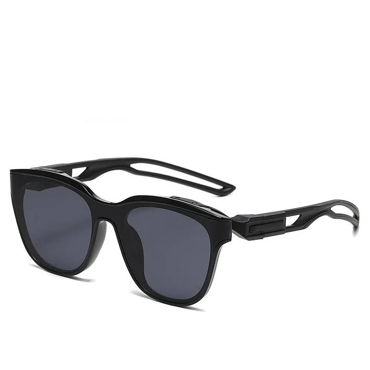 Vintage Curved Lens Sunglasses Women For Men Sun Glasses Punk Luxury Brand Designer Outdoor Hollow Shades Cycling Sport Goggle