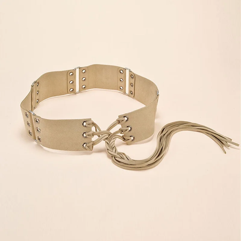 Knotted Belt With Long Tassels