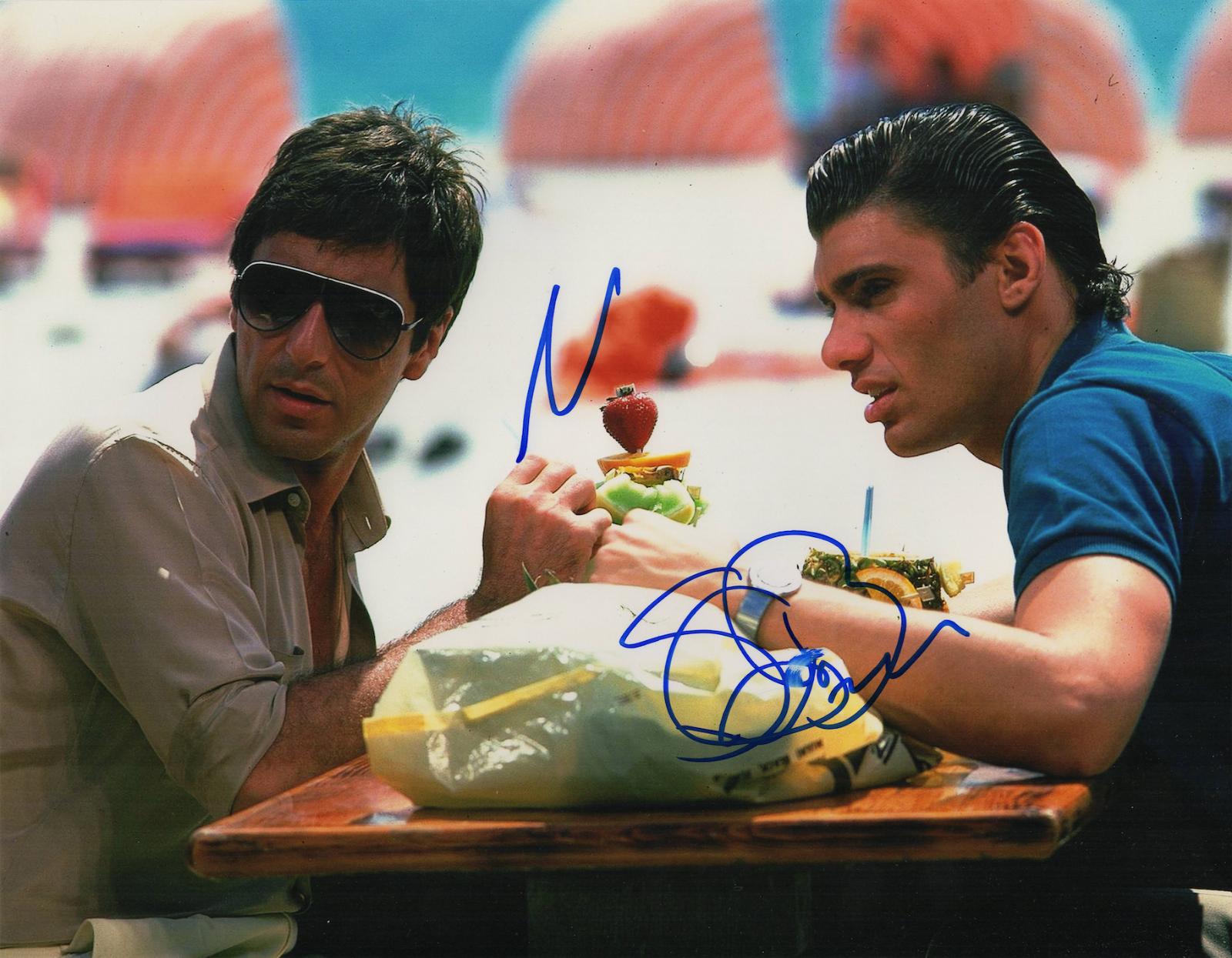 Al Pacino Steven Bauer signed autographed 11x14 Photo Poster painting! Guaranteed Authentic 1192