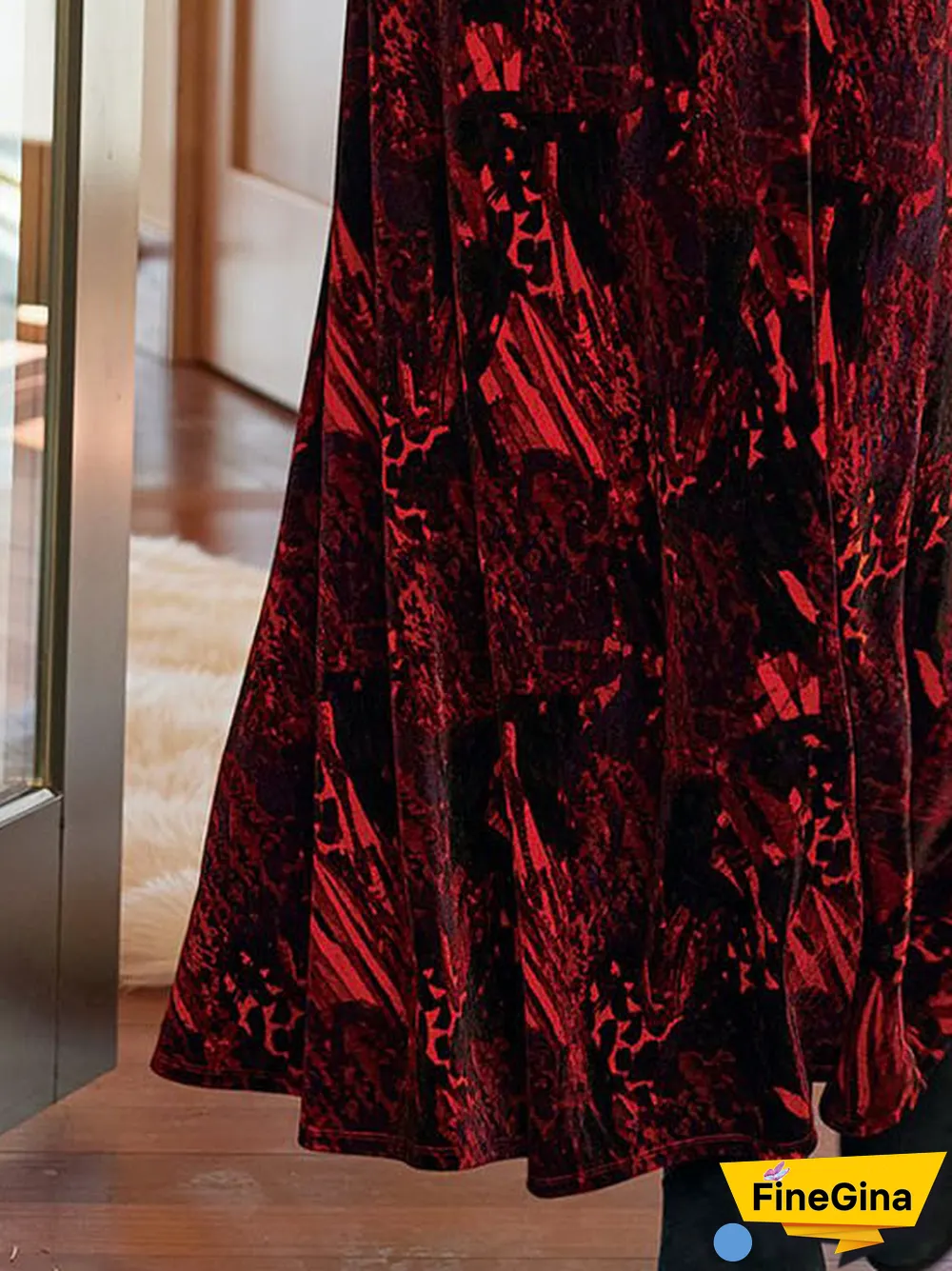 Floral Loosen Cotton Blends Dresses
