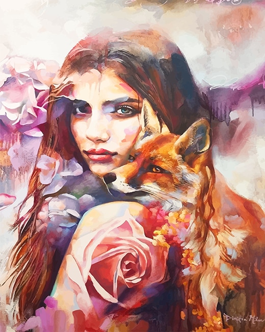 

Colorful Fox Woman – Paint By Numbers - 40*50CM, 501 Original