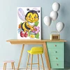 5D bricolage dessin animé abeille plein rond perceuse diamant peinture kit mosaïque art artisanat