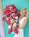 🔥Last Day 49% OFF🍭Mr & Mrs Claus Peppermint Christmas Swag Wreath🎄-mysite-Adracos