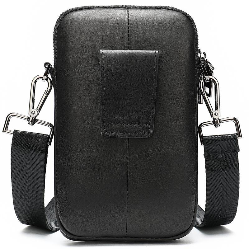 Men's Leather Belt Bag Retro Multi-Function Shoulder Bag