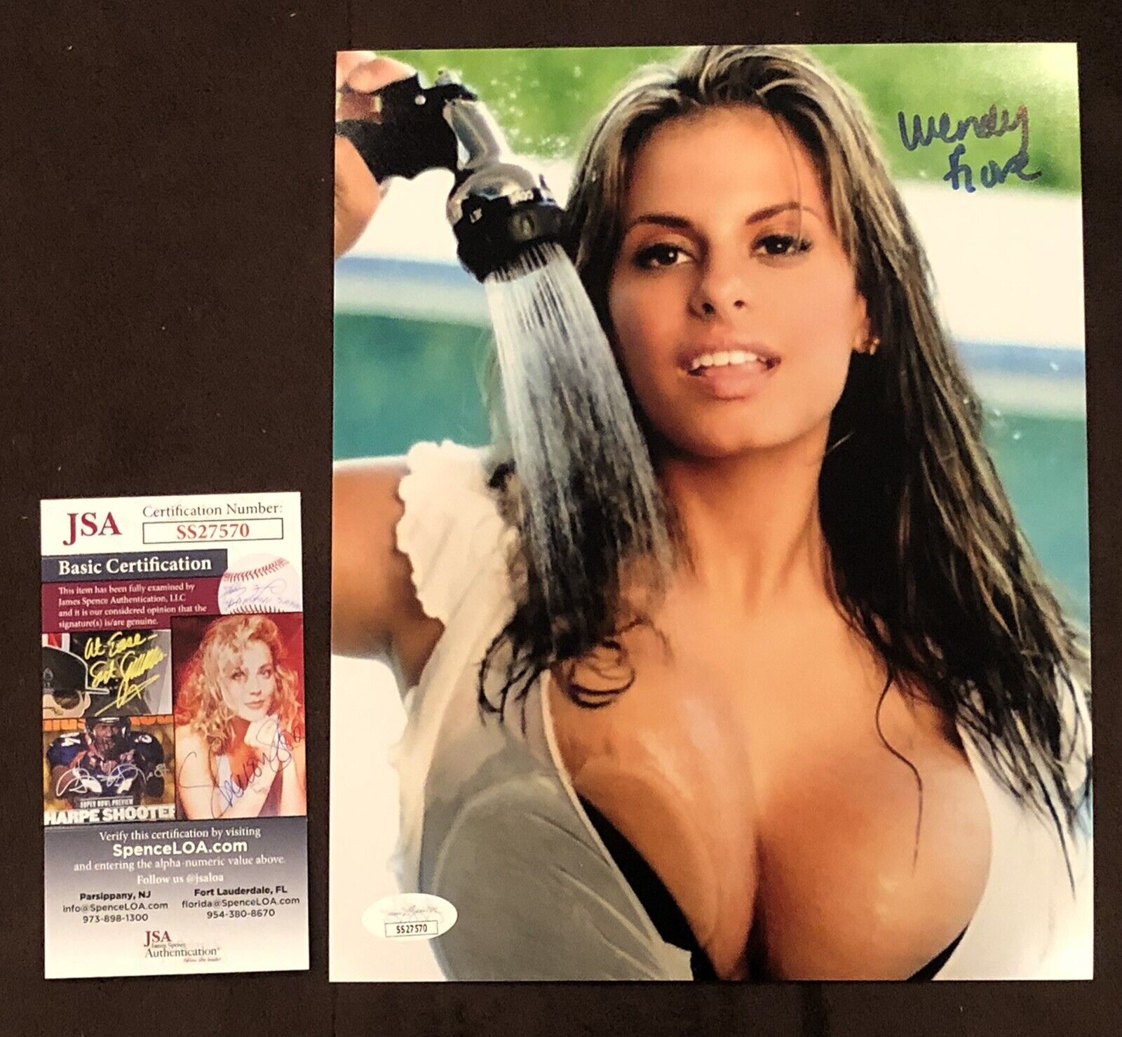 Wendy Fiore Adult STAR SIGNED 8X10 Photo Poster painting Autograph Sexy Naughty Model ??JSA Rare