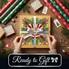 (25x25cm)DIY Pearl Painting Xmas Framed Handmade Pearl Material Art Kit Living Room Decor