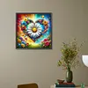 Diamond Painting -DIY Round Partial AB Drill Flower Love(45x45cm)