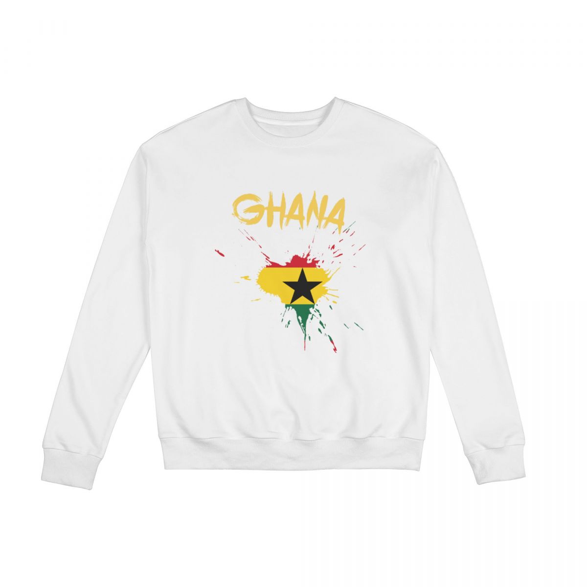 Ghana Ink Spatter Crew Neck Sweatshirt