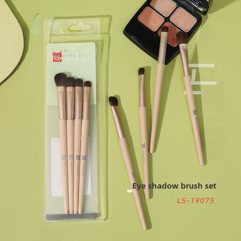 Lafa Eye Eye Shadow Brush Set 4 Pack Animal Hair Eye Detail Blooming Cosmetic Brush LS-19075