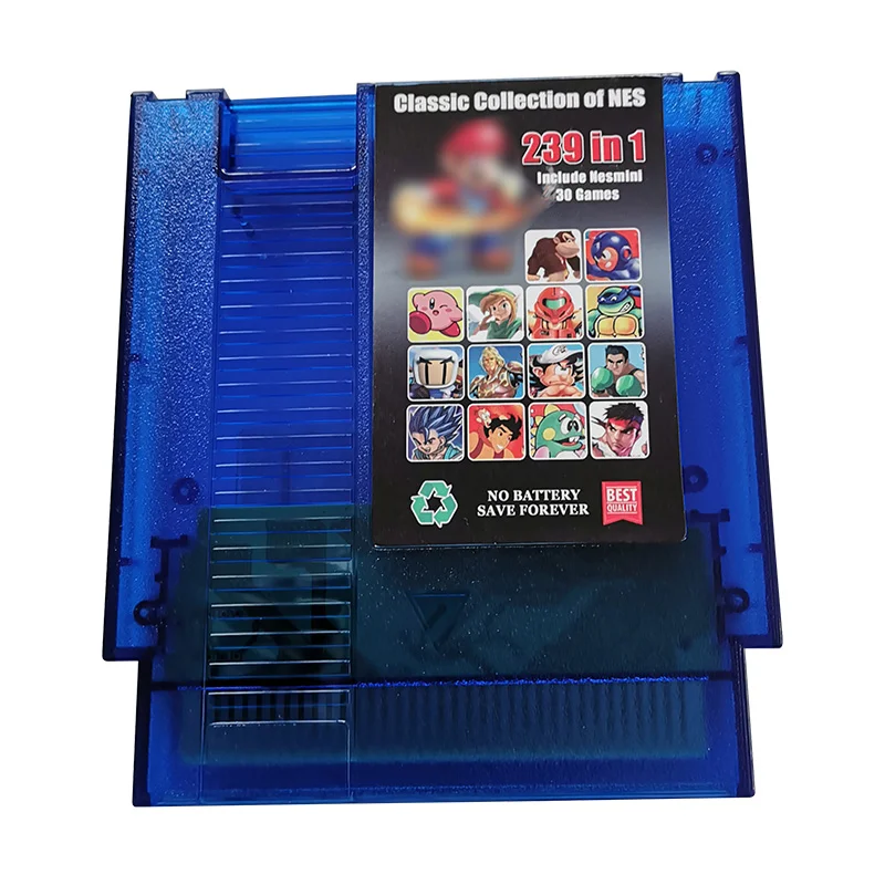 8 Bit Game Card - Super 239 in 1 Collection NES Cartridge Multicart for Classic NES Game Console | US And EUR Region Free