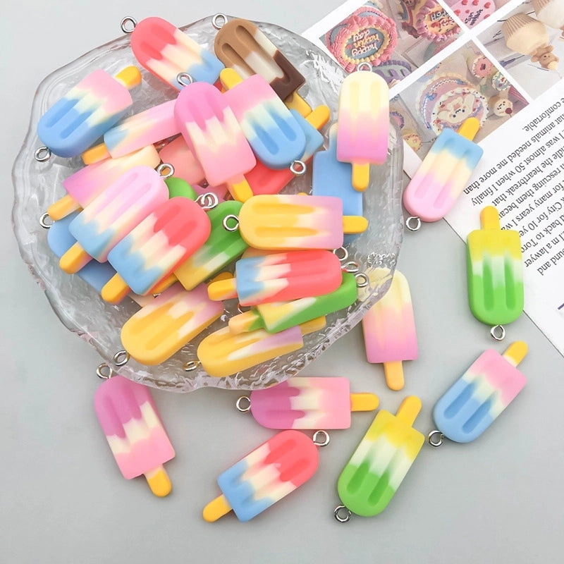 8 Kinds Of Mixed 10, 10/Pack Resin Color Block Pendant