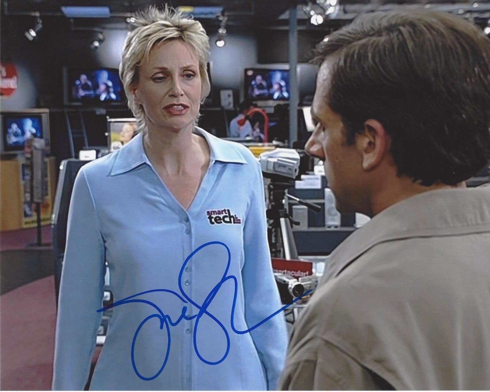 ACTRESS JANE LYNCH SIGNED WRECK-IT RALPH 8x10 Photo Poster painting B W/COA 40 YEAR OLD VIRGIN