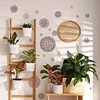 Round Blooming Pattern Wall Sticker Home Studio Store Decor