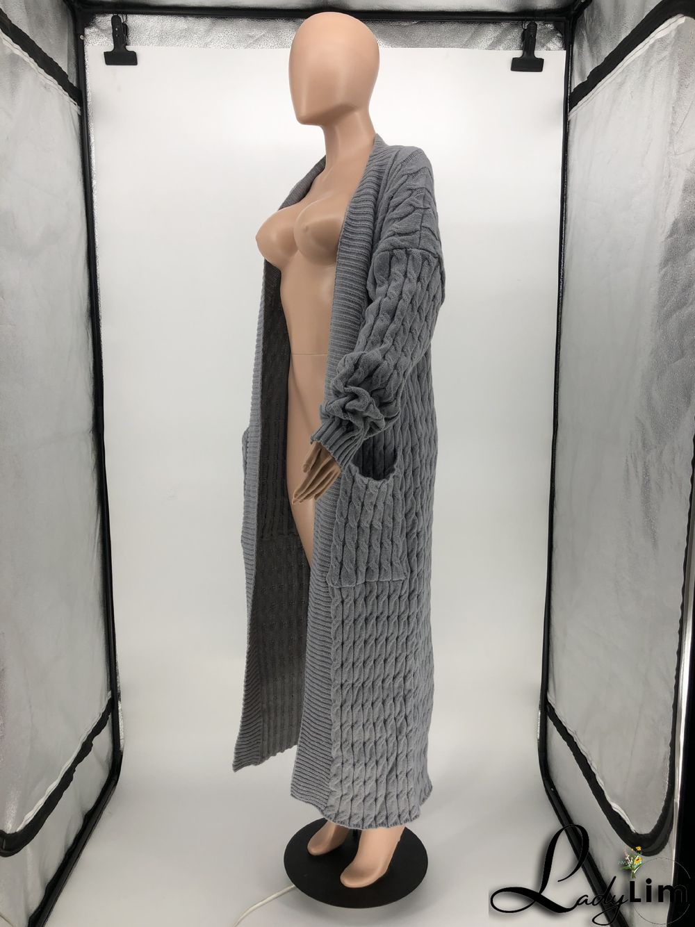 Women Winter Long Sleeve Plush Long Sweater Jacket