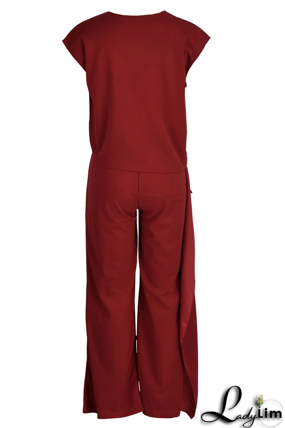 Black Fashion Casual Solid Patchwork V Neck Sleeveless Two Pieces