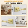 [US Local Warehouse] Verdurancd Heavy Duty Privacy Doors Handles with Locks Square Entrydoor Knurled Handle for Left Right Sided for Front Entrance and Bedrooms Passage