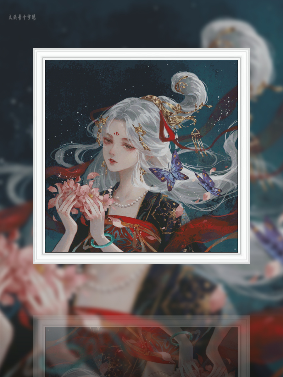 [ZZ4270-Love neon clothes]  Painting Fairy Cross Stitch