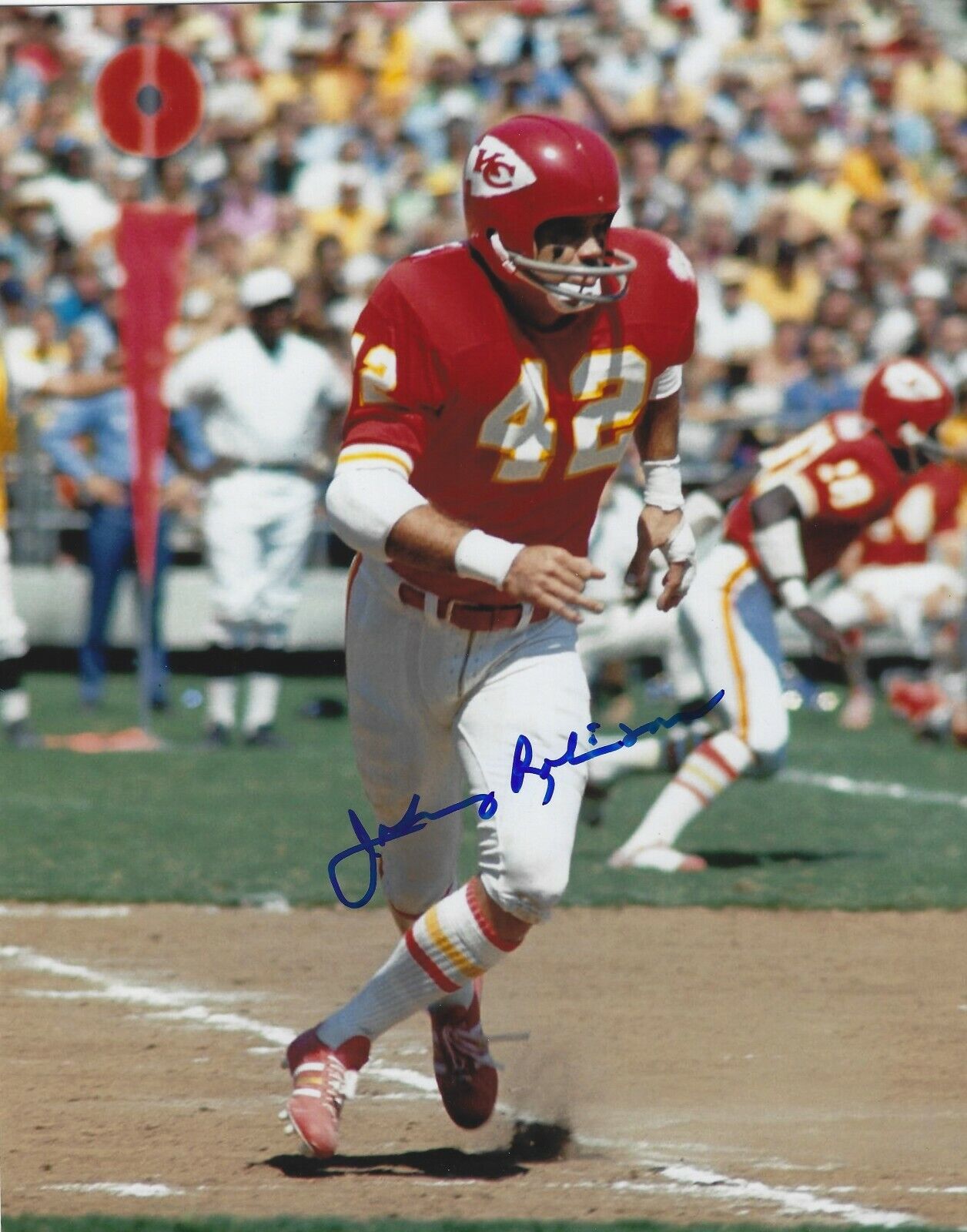 Autographed JOHNNY ROBINSON Kansas City Chiefs 8x10 Photo Poster painting w/COA