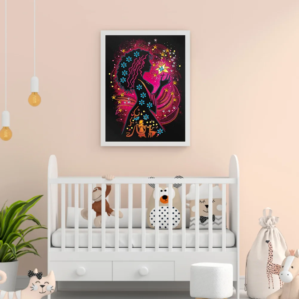 Special Shape Diamond Painting 30*40cm - Silhouette Princess