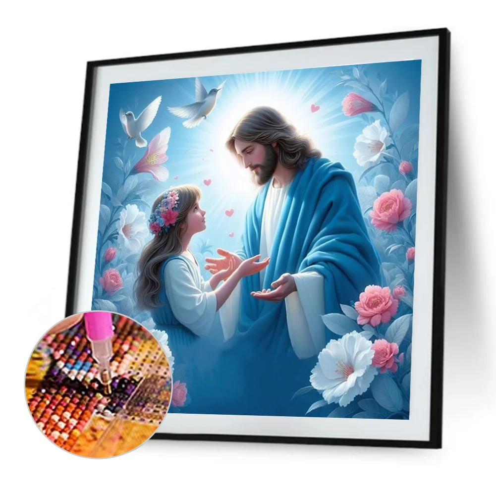 Diamond Painting - Full Round Drill - Jesus Girl(Canvas|40*40cm)