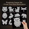 12pcs/set Unframed Pearl Painting Canvas Art Handmade Pearl Material Art Kit Living Room Decor (15x15cm)