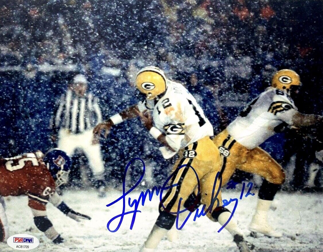 Lynn Dickey Signed 8x10 Photo Poster painting Green Bay Packers PSA AC81709