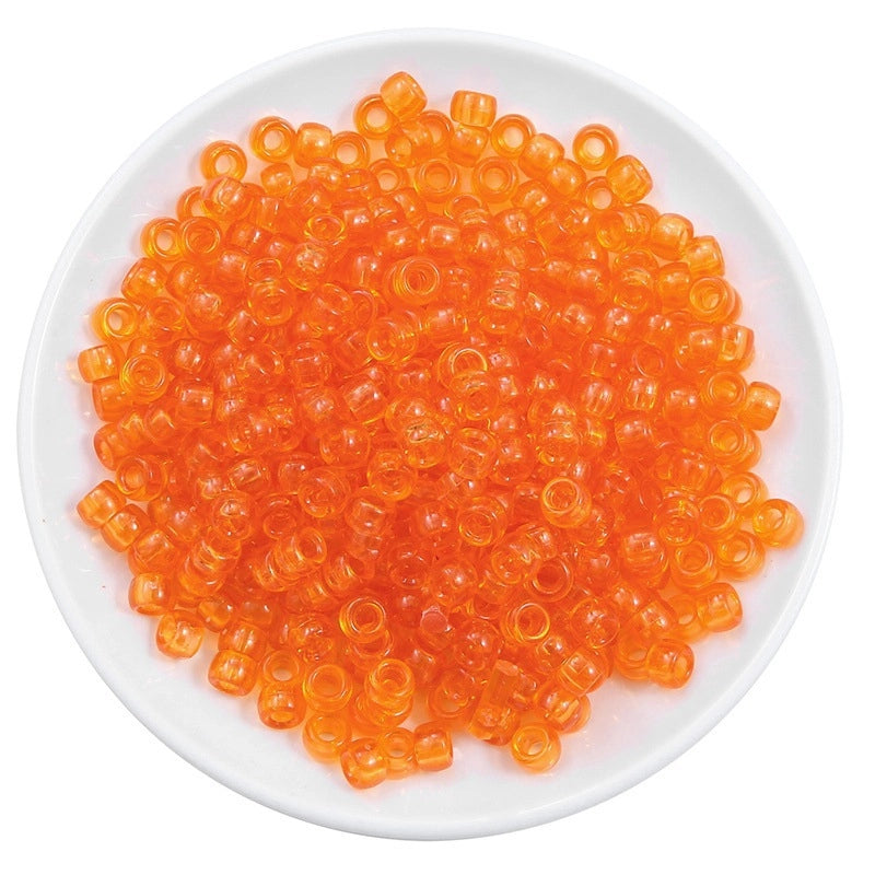 Acrylic Large Hole Barrel Beads 9*6mm Pony Beads Woven Handmade Diy Hand String Jewelry Accessories Beads Loose Beads