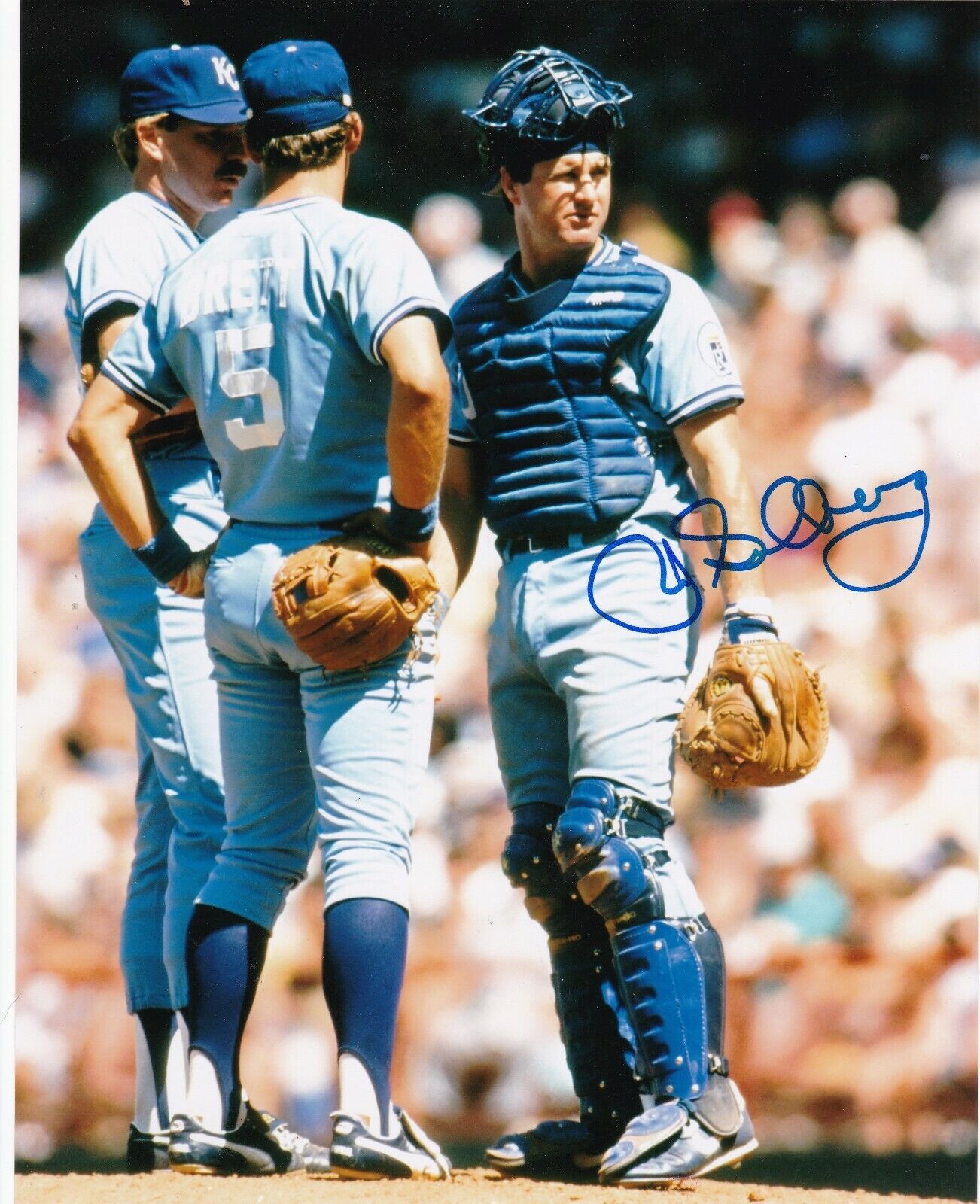 JIM SUNDBERG KANSAS CITY ROYALS ACTION SIGNED 8x10