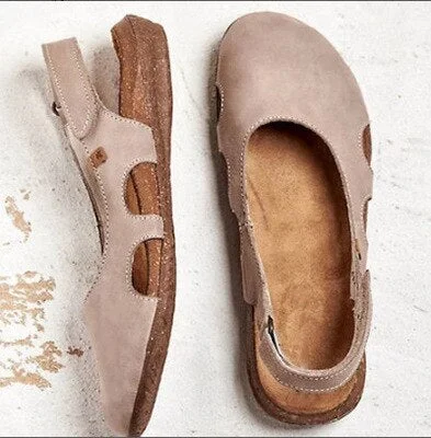 New Women Casual Wedges Sandals Summer Buckle Hot Gladiator Retro Non-slip Sandals Flock Ladies Party Office Shoes