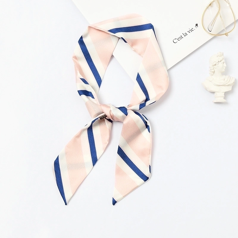 Women’s Sweet Polka Dots Heart Shape Satin Printing Silk Scarves