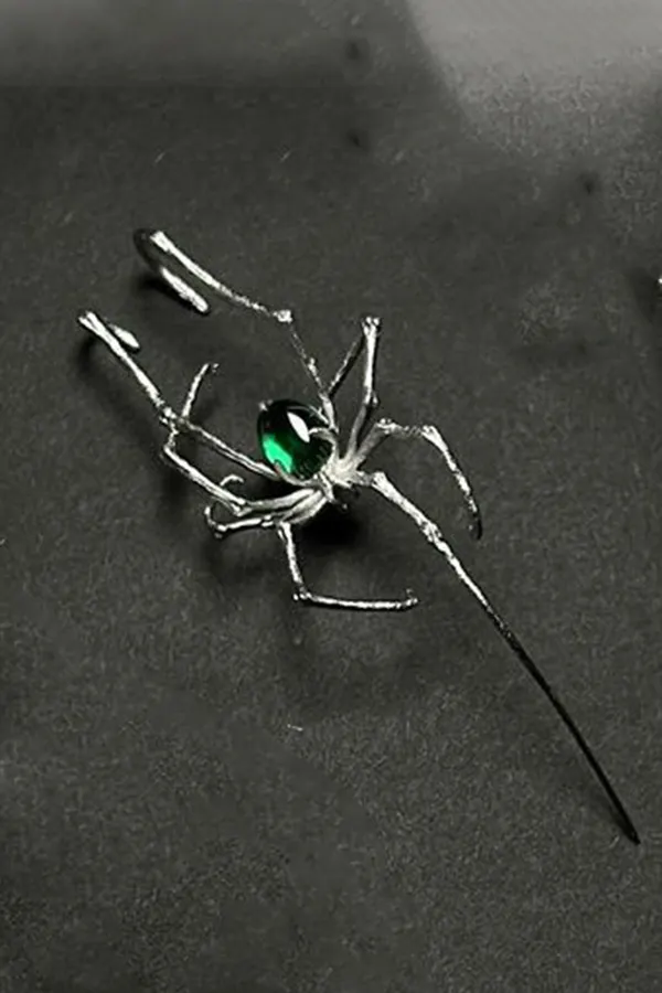 Halloween Punk Spider Earrings