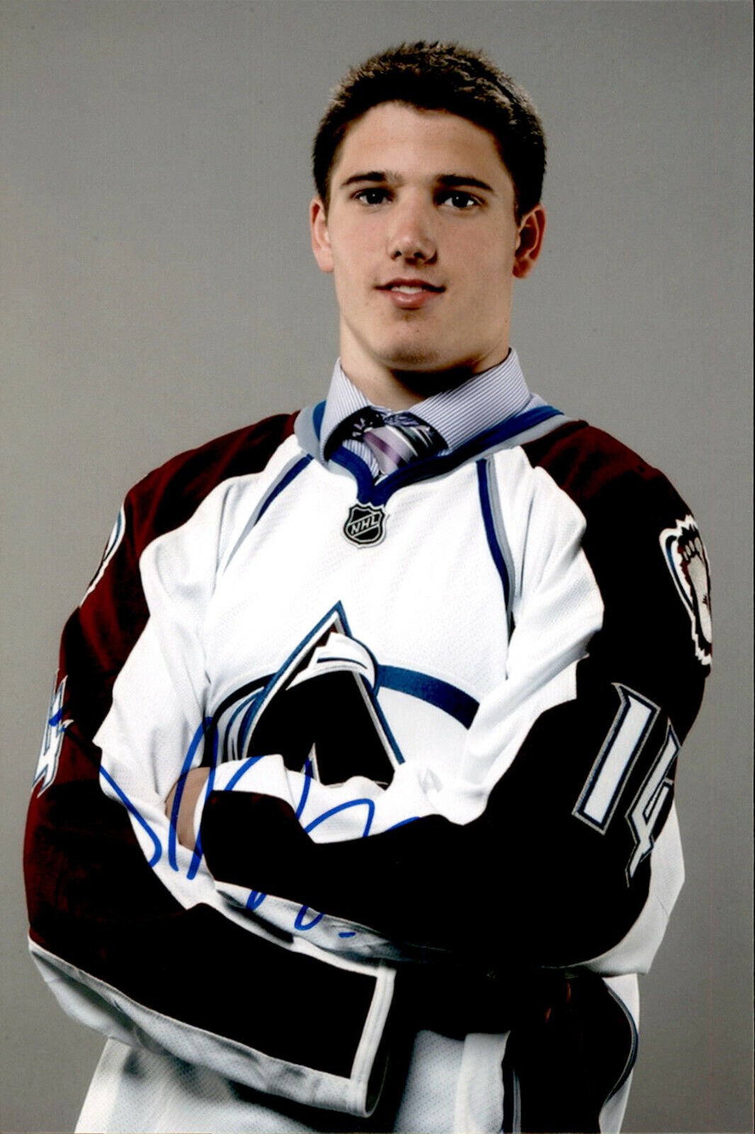 Julien Nantel SIGNED 4x6 Photo Poster painting COLORADO AVALANCHE #4