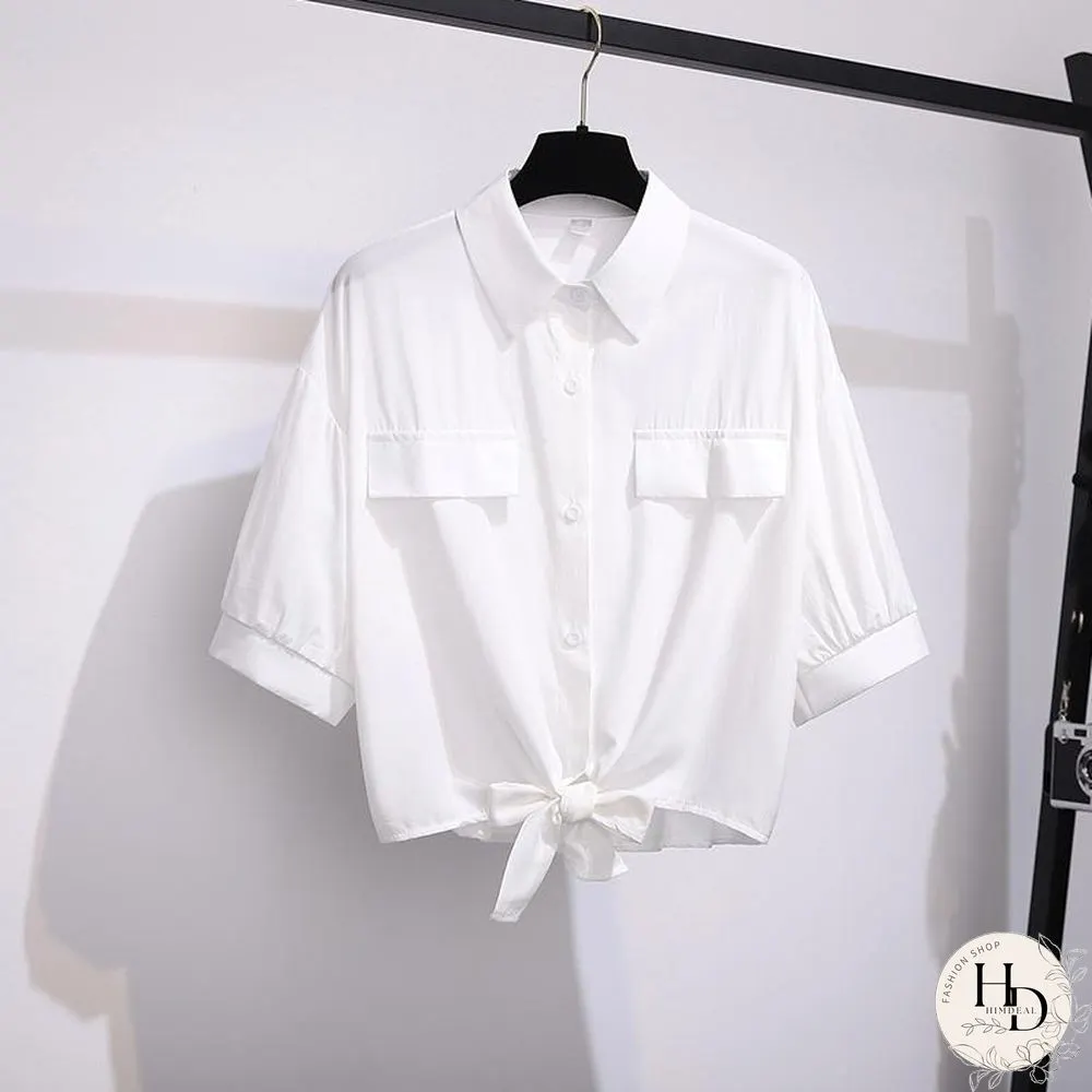 Basic Lace-Up Blouse+Plaid Skirt P10121