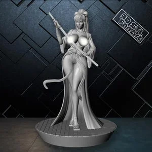 Pornhint Samurai Warrior Woman NSFW 3D STL Model High Detailed Female Samurai Figure for 3D Printing Epic BattleReady Pose Perfect STL Files NSFW