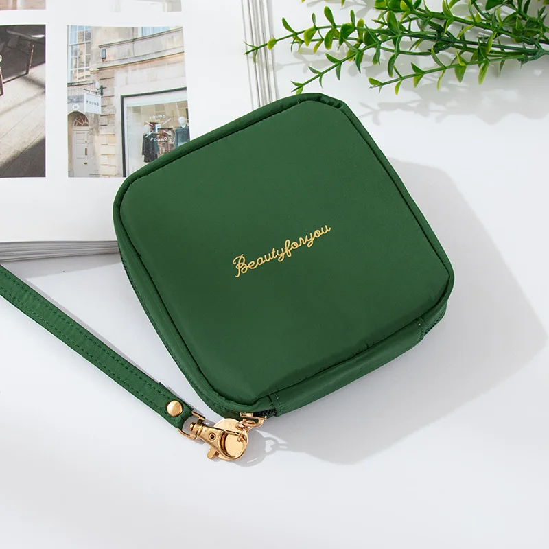Loukisht fashions luxury bag Mini Cosmetic Bag Sanitary Napkin Leather Tampon Storage Bag Portable Makeup Lipstick Key Earphone Data Cables Travel Organizer back to school
