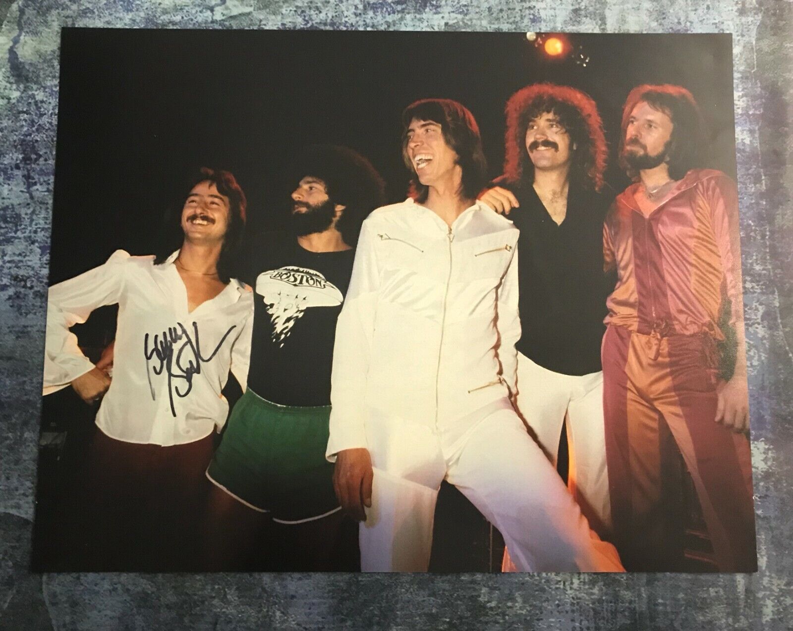 GFA Boston Band Guitarist * BARRY GOUDREAU * Signed 11x14 Photo Poster painting B1 COA